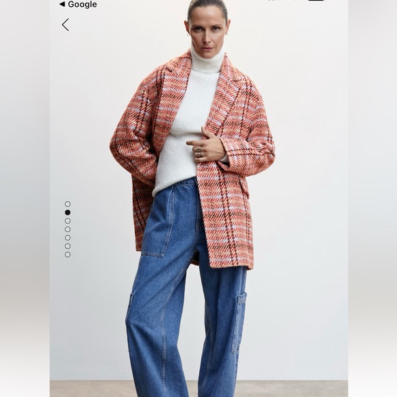 Mango Checked Tweed Coat - NWT - Sold out on Mango - Picture 3 of 5